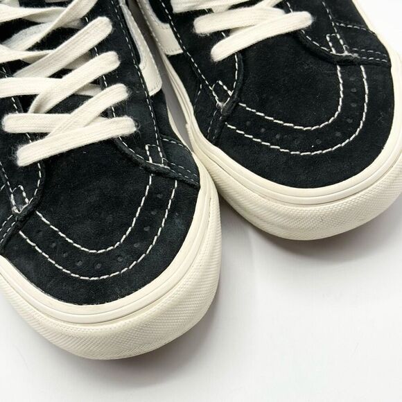 Vans SK8-HI Mte Black Suede Leopard Print Lace Up Sneakers - Big Kids 4.5 - Picture 3 of 10